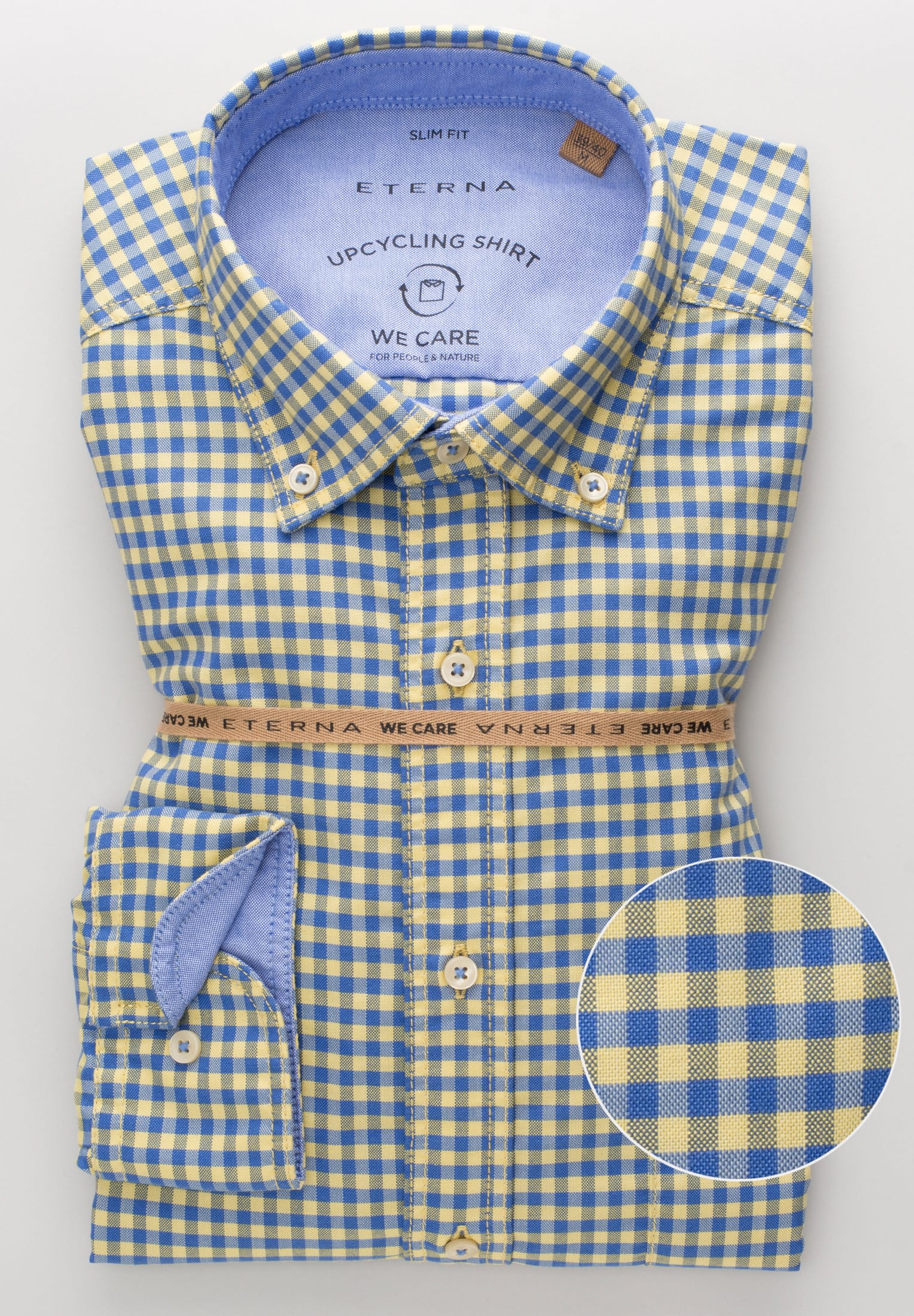 ETERNA SLIM FIT Langarm Hemd - Sunlit Gingham - 2478-74-MS5B