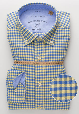 ETERNA SLIM FIT Langarm Hemd - Sunlit Gingham - 2478-74-MS5B