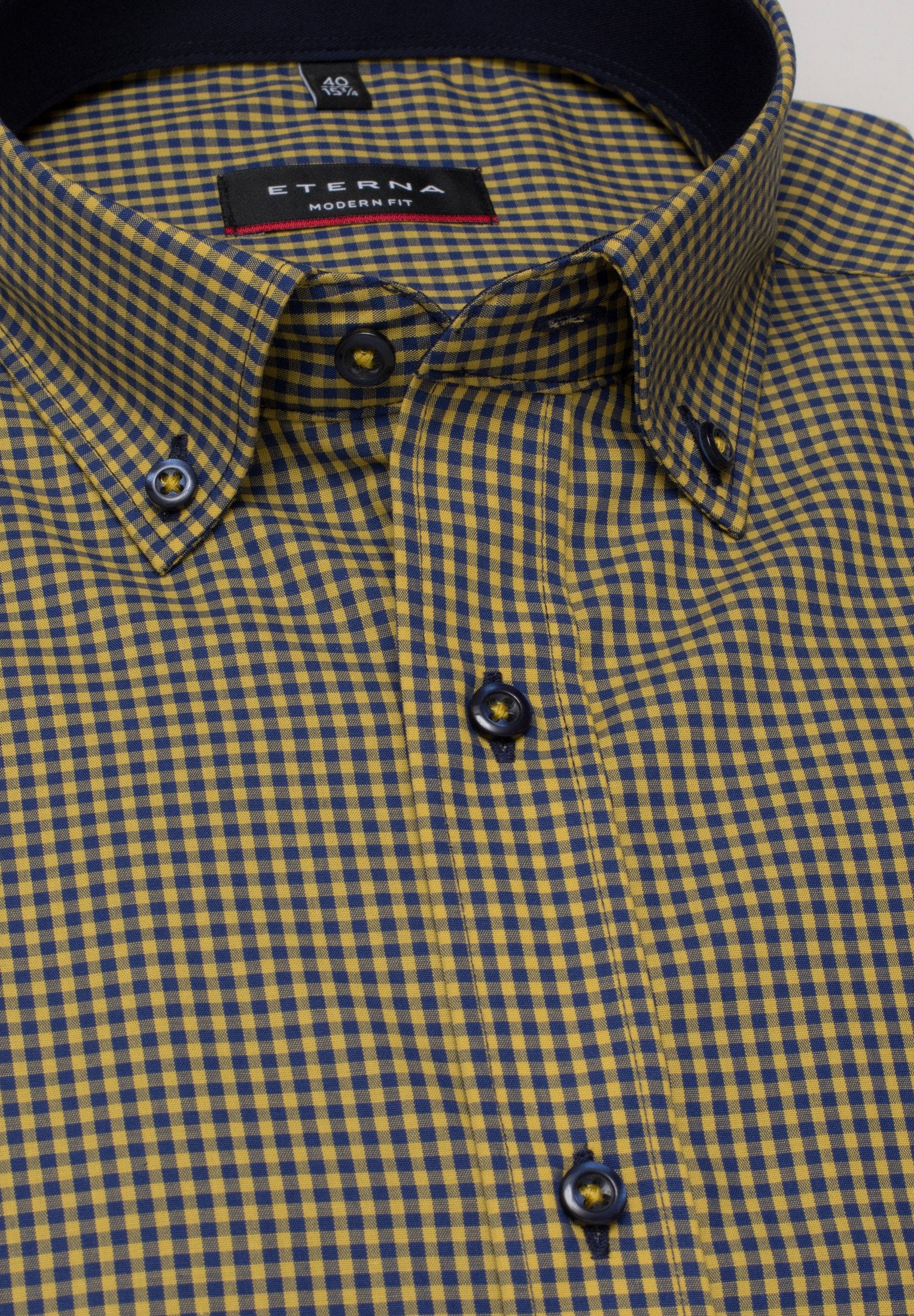 ETERNA MODERN FIT Langarm Hemd - Sunflower Harbor - 8918-75-X143