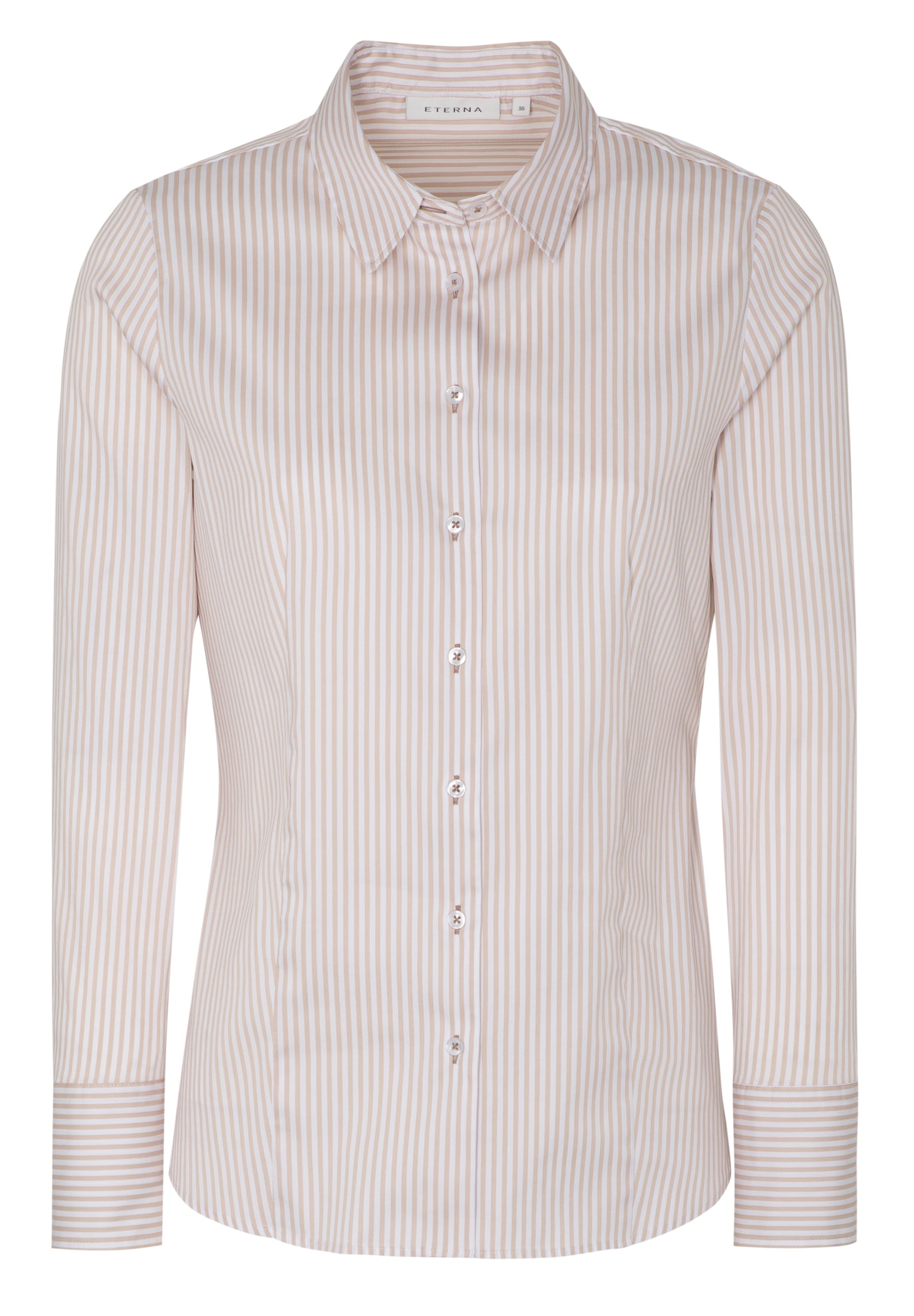 ETERNA REGULAR FIT Bluse - Honey Stripe Sand - 6281-20-D708