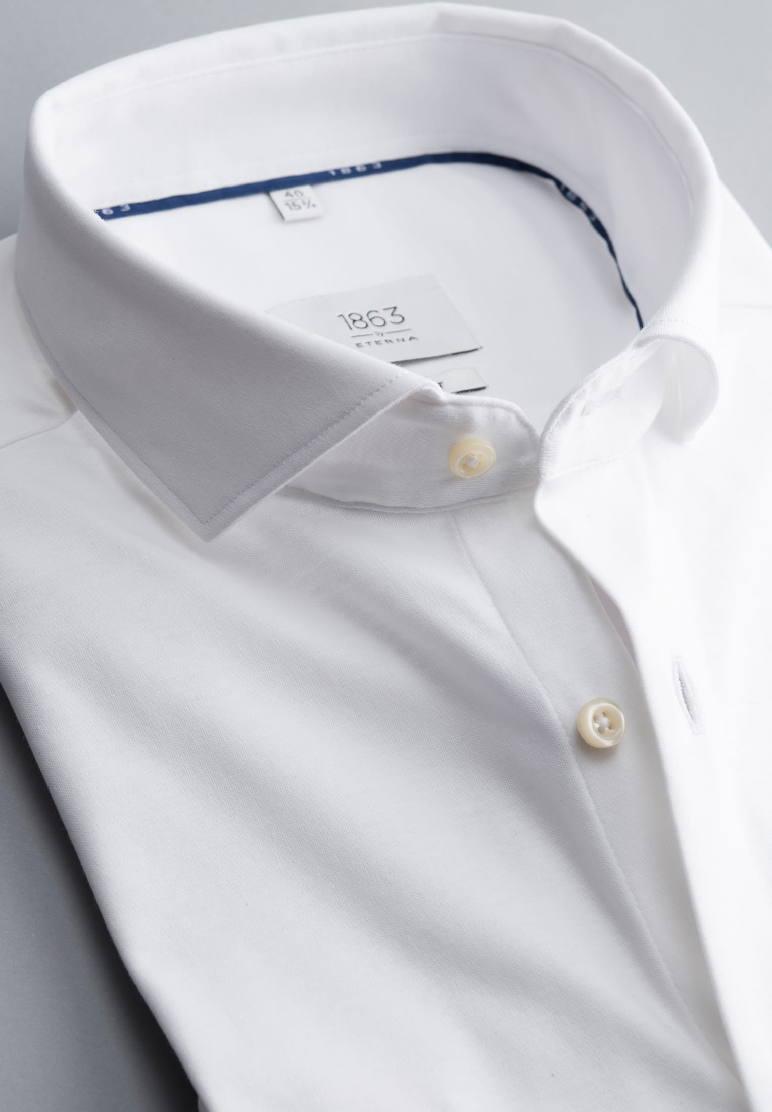 ETERNA 1863 Slim Fit Langarm Hemd - Crisp Ivory Cloud - 2159-00-YS82 von Eterna