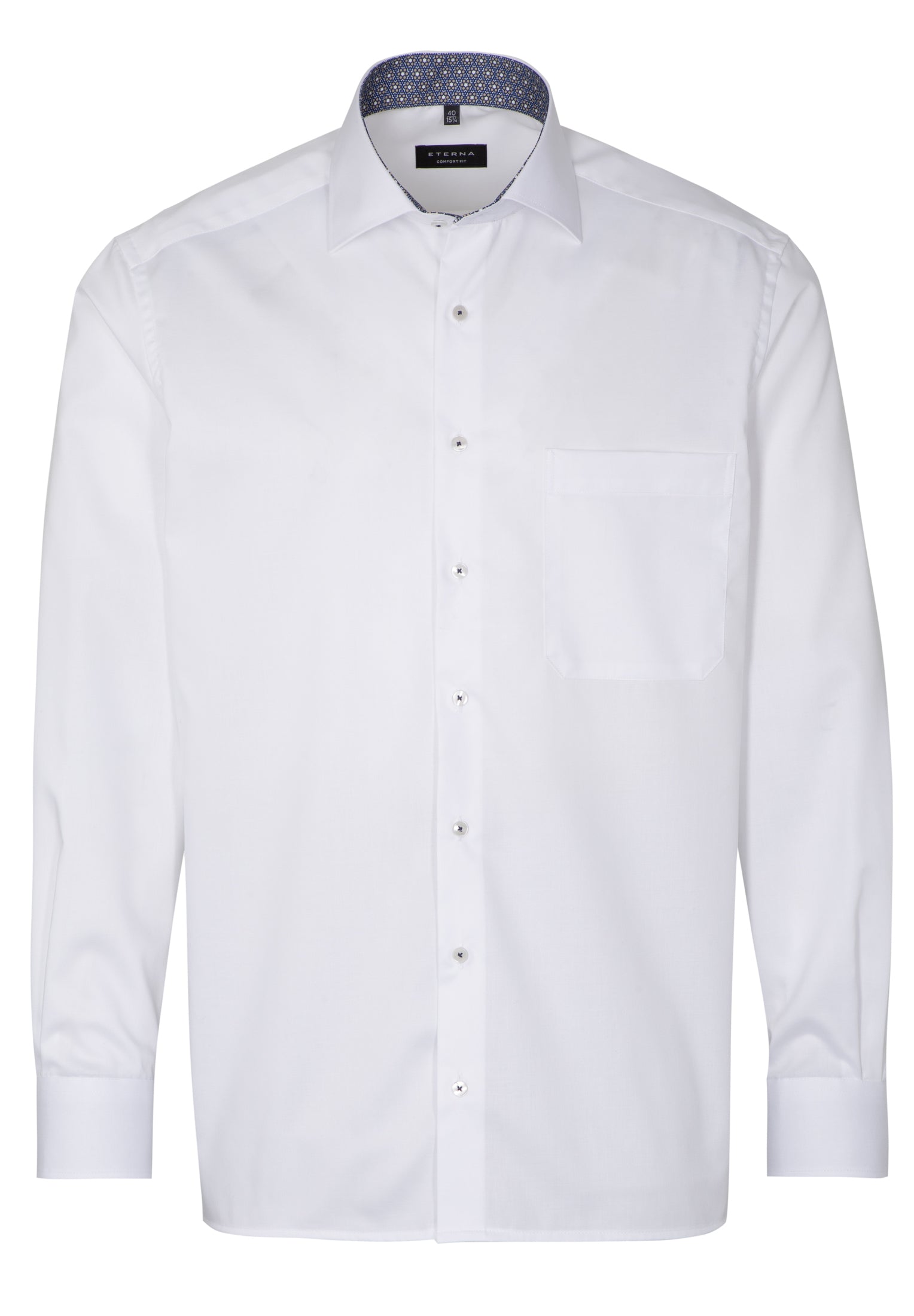 ETERNA Comfort Fit Langarm Hemd - Bright Cotton White - 3368-00-E15K