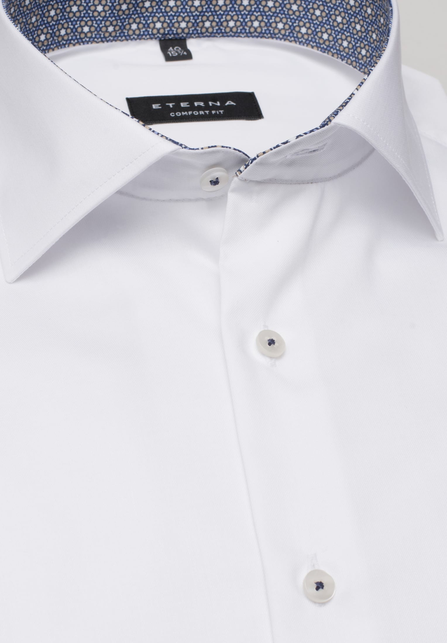 ETERNA Comfort Fit Langarm Hemd - Bright Cotton White - 3368-00-E15K
