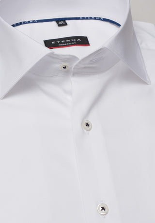 ETERNA MODERN FIT Performance Shirt - Crisp White Twill - 3377-00-X18K