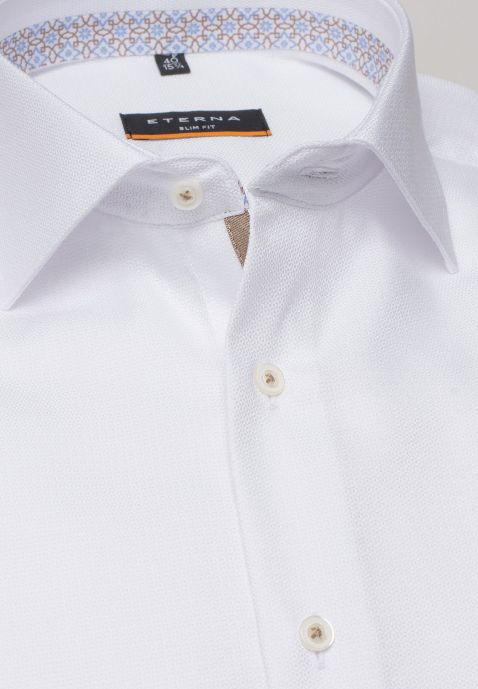 ETERNA Slim Fit Hemd - Pearl Crisp White - 3475-00-F94K