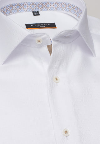 ETERNA Slim Fit Hemd - Pearl Crisp White - 3475-00-F94K