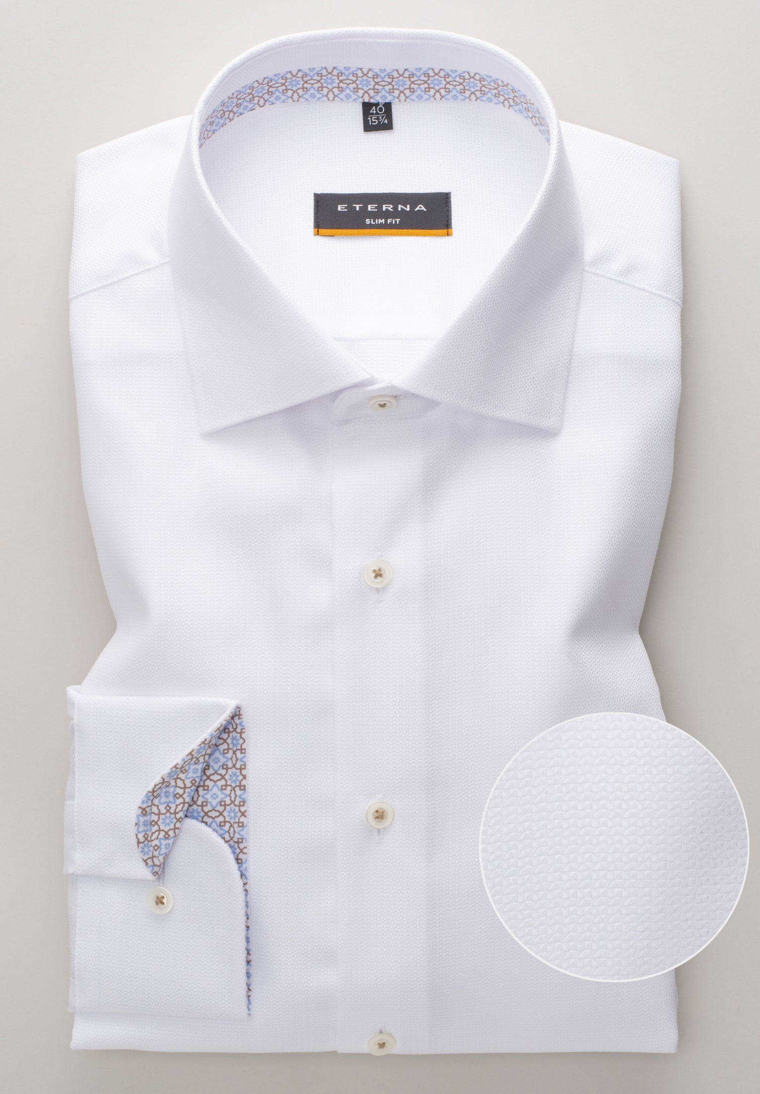 ETERNA Slim Fit Hemd - Pearl Crisp White - 3475-00-F94K von Eterna