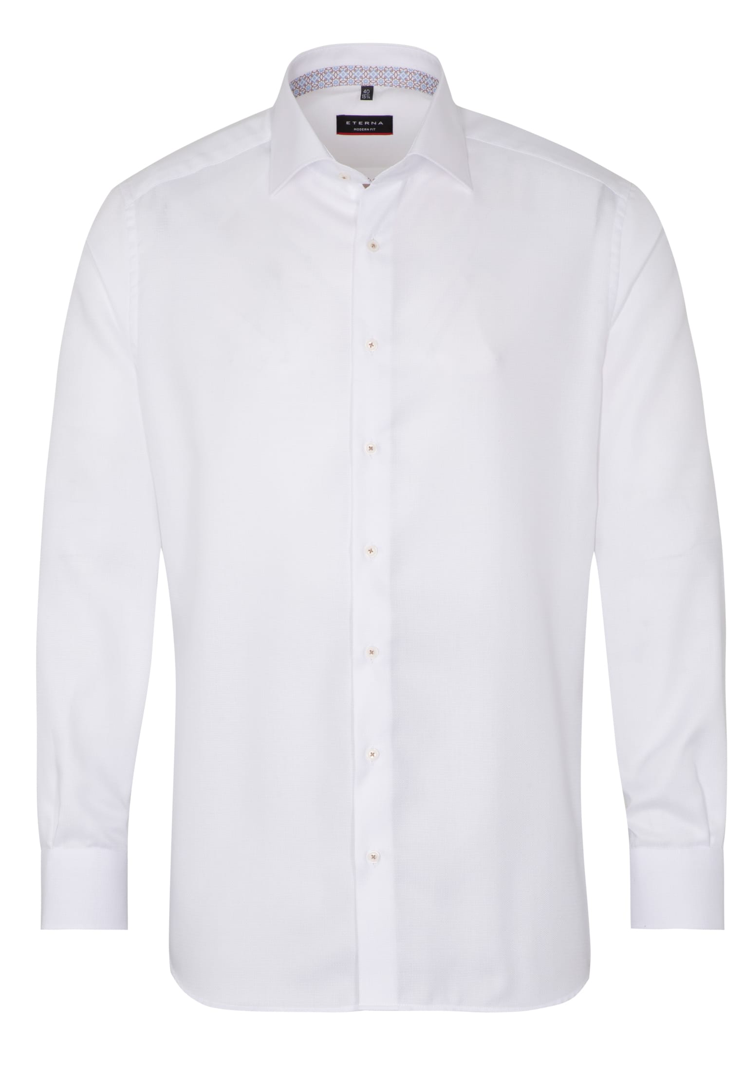 ETERNA MODERN FIT Langarm Hemd - Frosted Pearl White - 3475-00-X94K