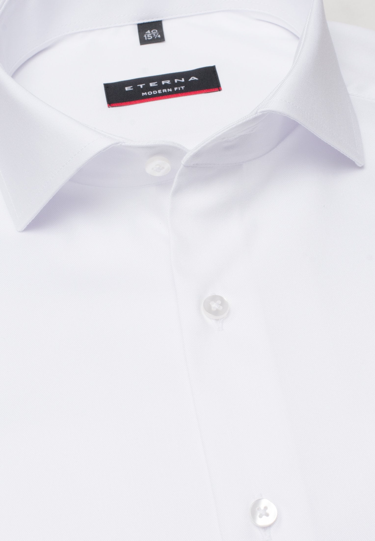 ETERNA MODERN FIT Langarm Hemd - Cloud White Twill - 3929-00-X17V von Eterna
