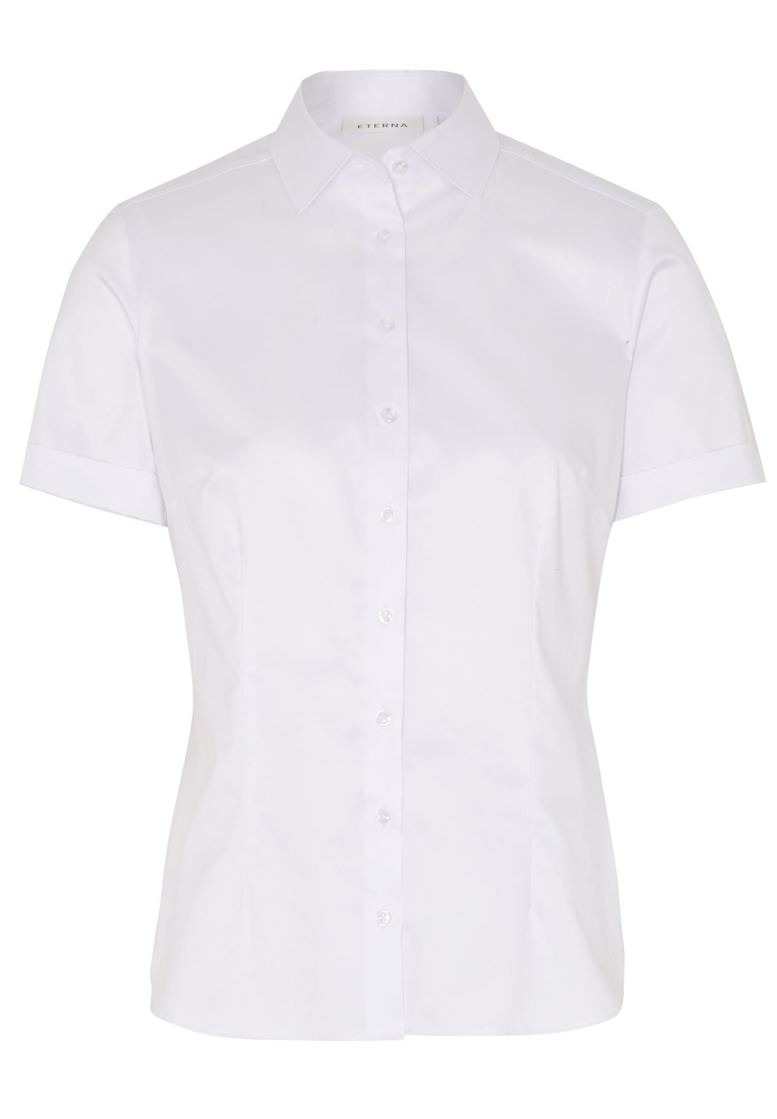 ETERNA CLASSIC FIT COVER Kurzarm Bluse - Pure Cloud White - 5008-00-H790