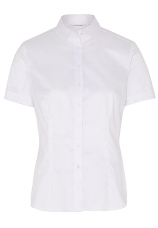 ETERNA CLASSIC FIT COVER Kurzarm Bluse - Pure Cloud White - 5008-00-H790