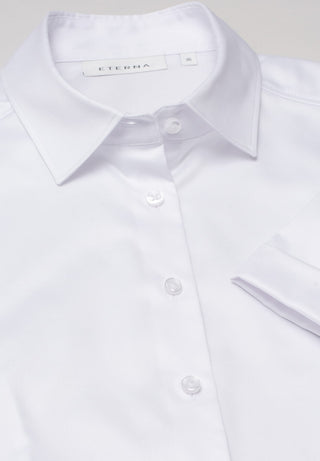 ETERNA CLASSIC FIT COVER Kurzarm Bluse - Pure Cloud White - 5008-00-H790