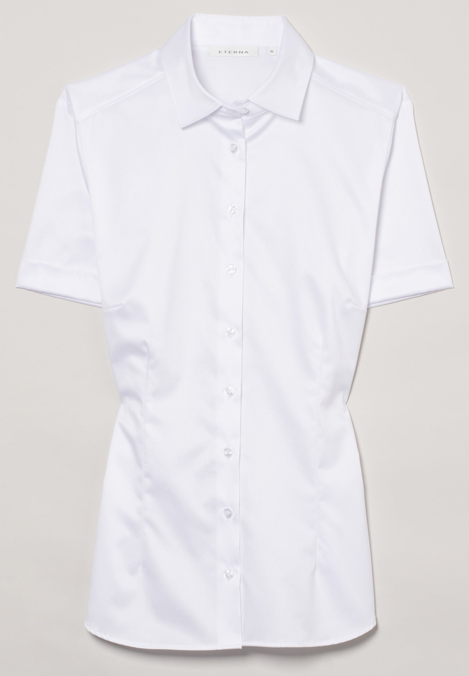 ETERNA CLASSIC FIT COVER Kurzarm Bluse - Pure Cloud White - 5008-00-H790 von Eterna