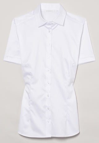 ETERNA CLASSIC FIT COVER Kurzarm Bluse - Pure Cloud White - 5008-00-H790