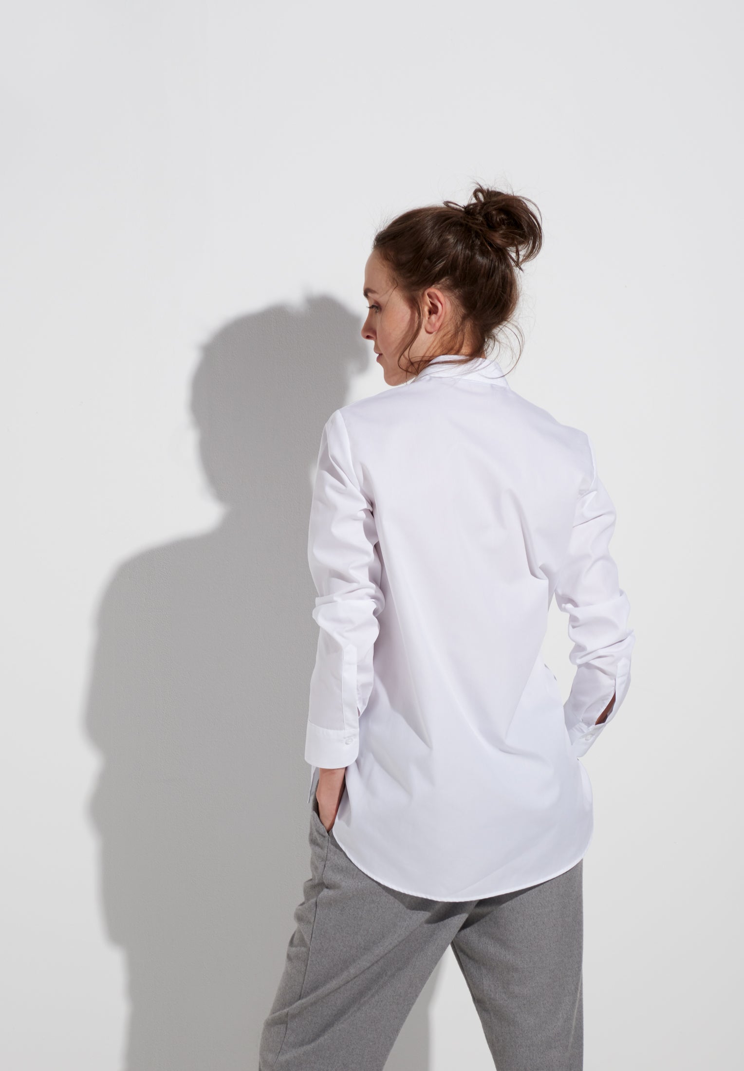 ETERNA CLASSIC FIT Langarm Bluse - Pure Mist White - 5145-00-D904 von Eterna