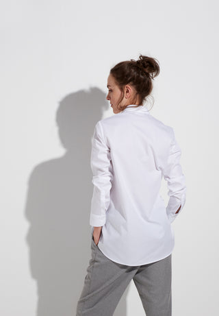ETERNA CLASSIC FIT Langarm Bluse - Pure Mist White - 5145-00-D904