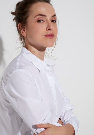 ETERNA CLASSIC FIT Langarm Bluse - Pure Mist White - 5145-00-D904