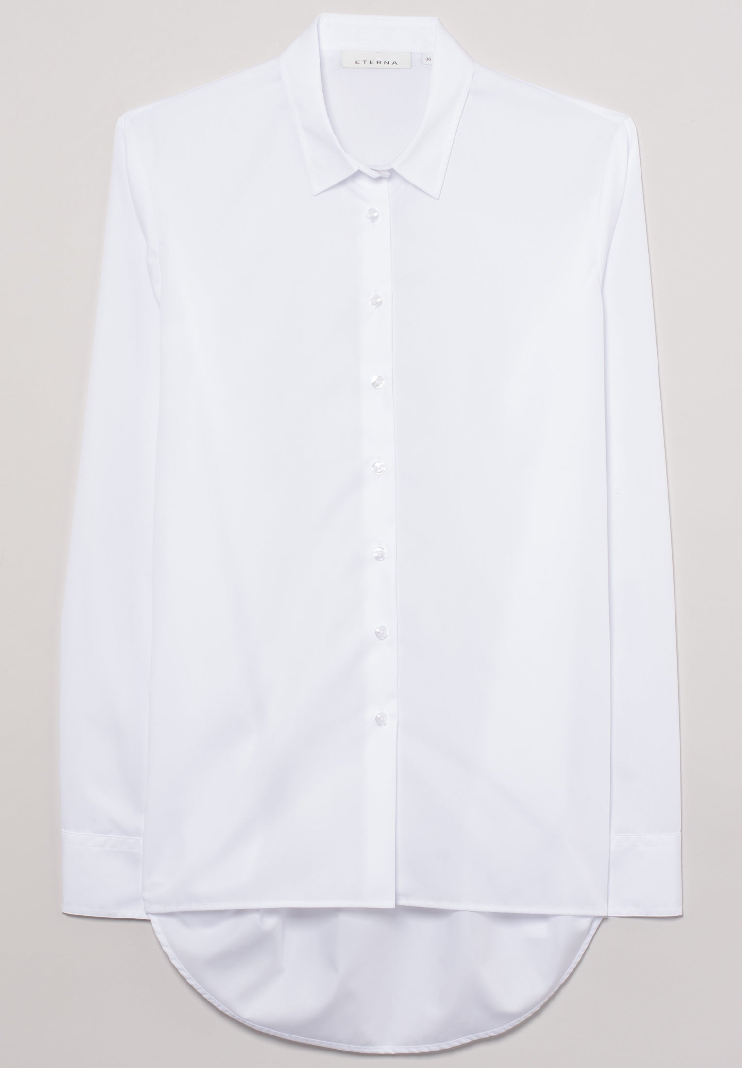 ETERNA CLASSIC FIT Langarm Bluse - Pure Mist White - 5145-00-D904
