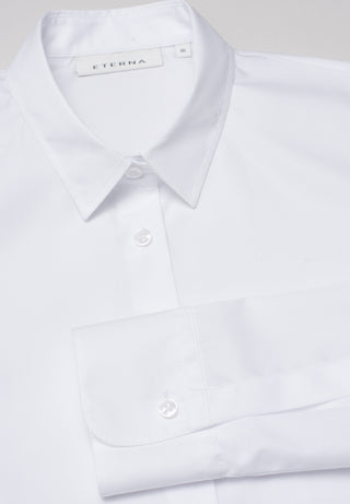 ETERNA CLASSIC FIT Langarm Bluse - Pure Mist White - 5145-00-D904