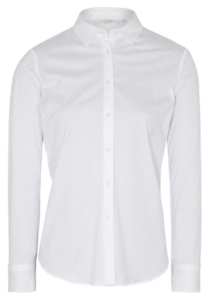 ETERNA FITTED Langarm Bluse - Bright Alabaster White - 5158-00-DF05