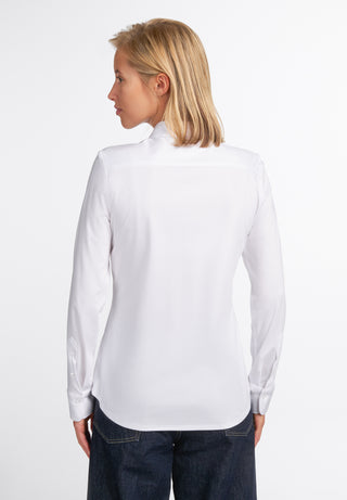 ETERNA FITTED Langarm Bluse - Bright Alabaster White - 5158-00-DF05