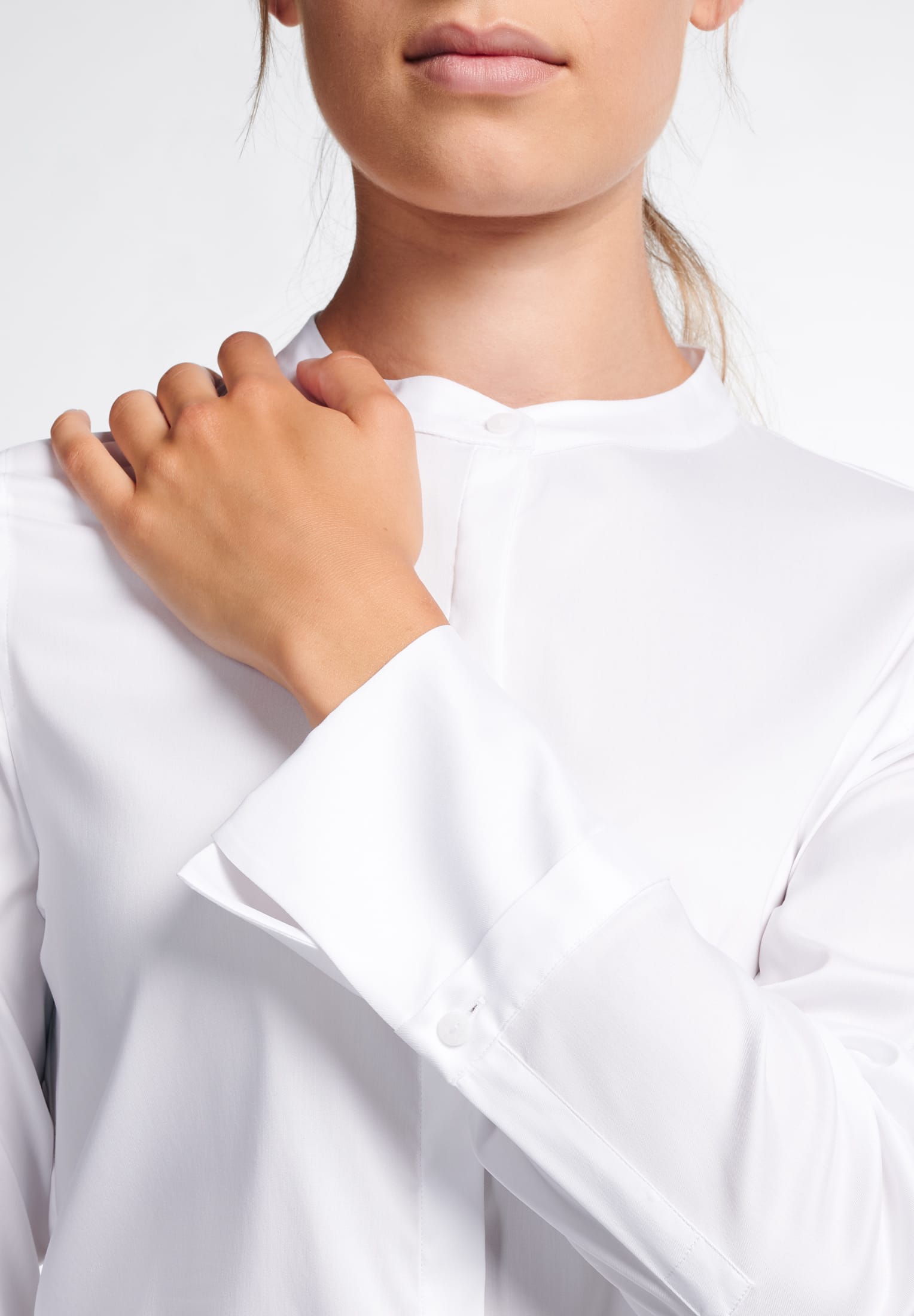 ETERNA FITTED PERFORMANCE SHIRT Langarm Bluse - Crystal Dawn White - 5377-00-DF01 von Eterna