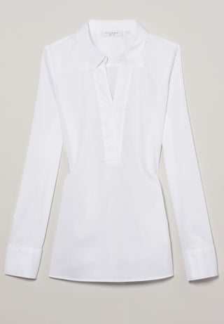ETERNA FITTED PERFORMANCE SHIRT Langarm Bluse - Frosted Porcelain White - 5377-00-DF03