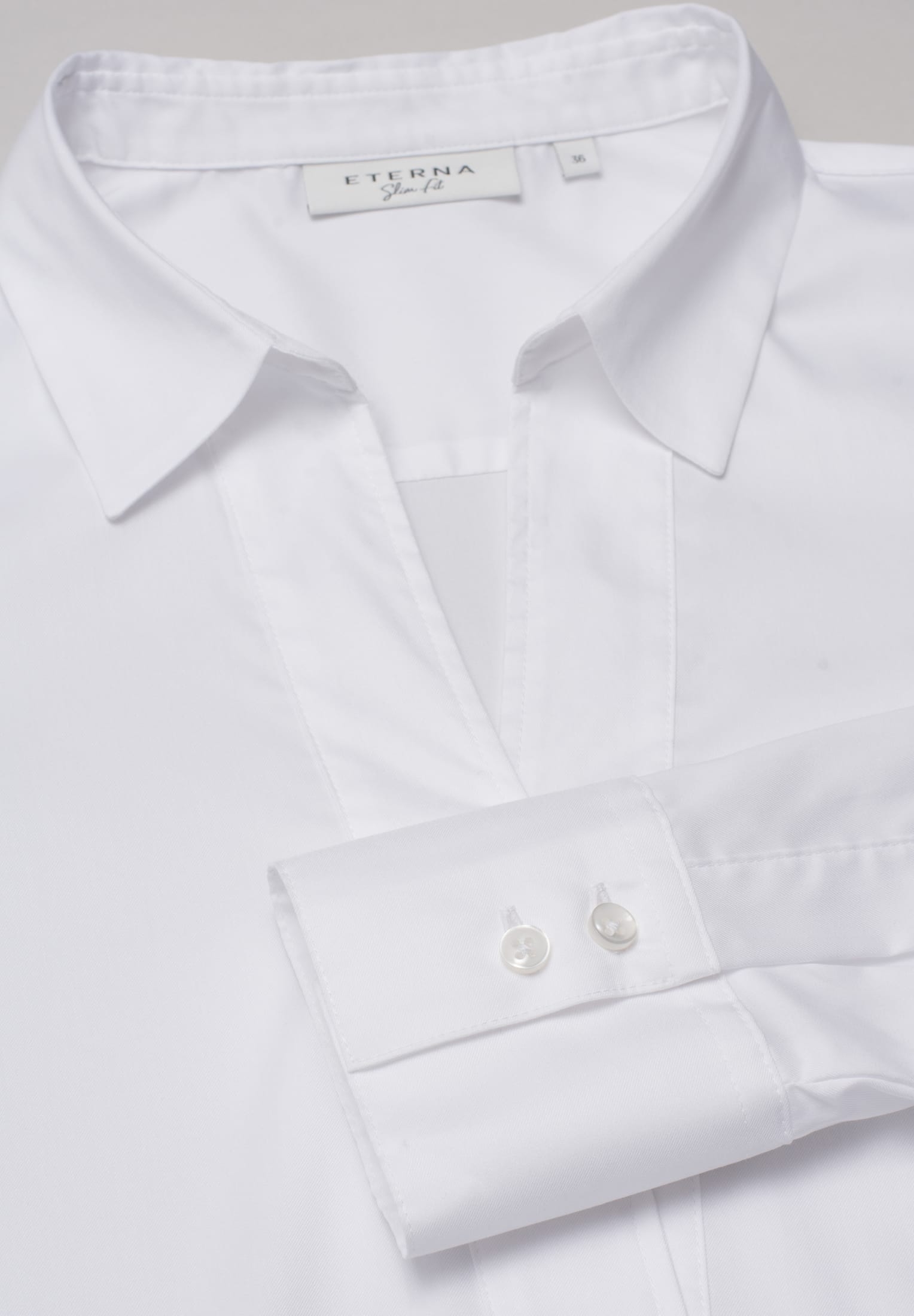 ETERNA FITTED PERFORMANCE SHIRT Langarm Bluse - Frosted Porcelain White - 5377-00-DF03 von Eterna