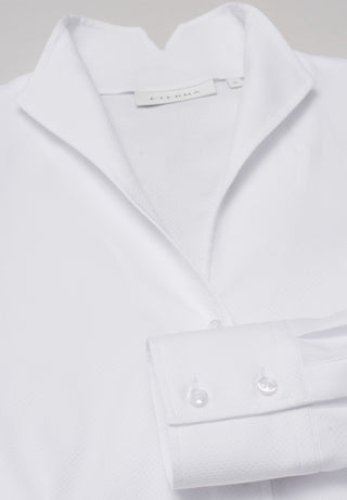 ETERNA CLASSIC FIT Langarm Bluse - Pure Ivory Dot - 7001-00-D775