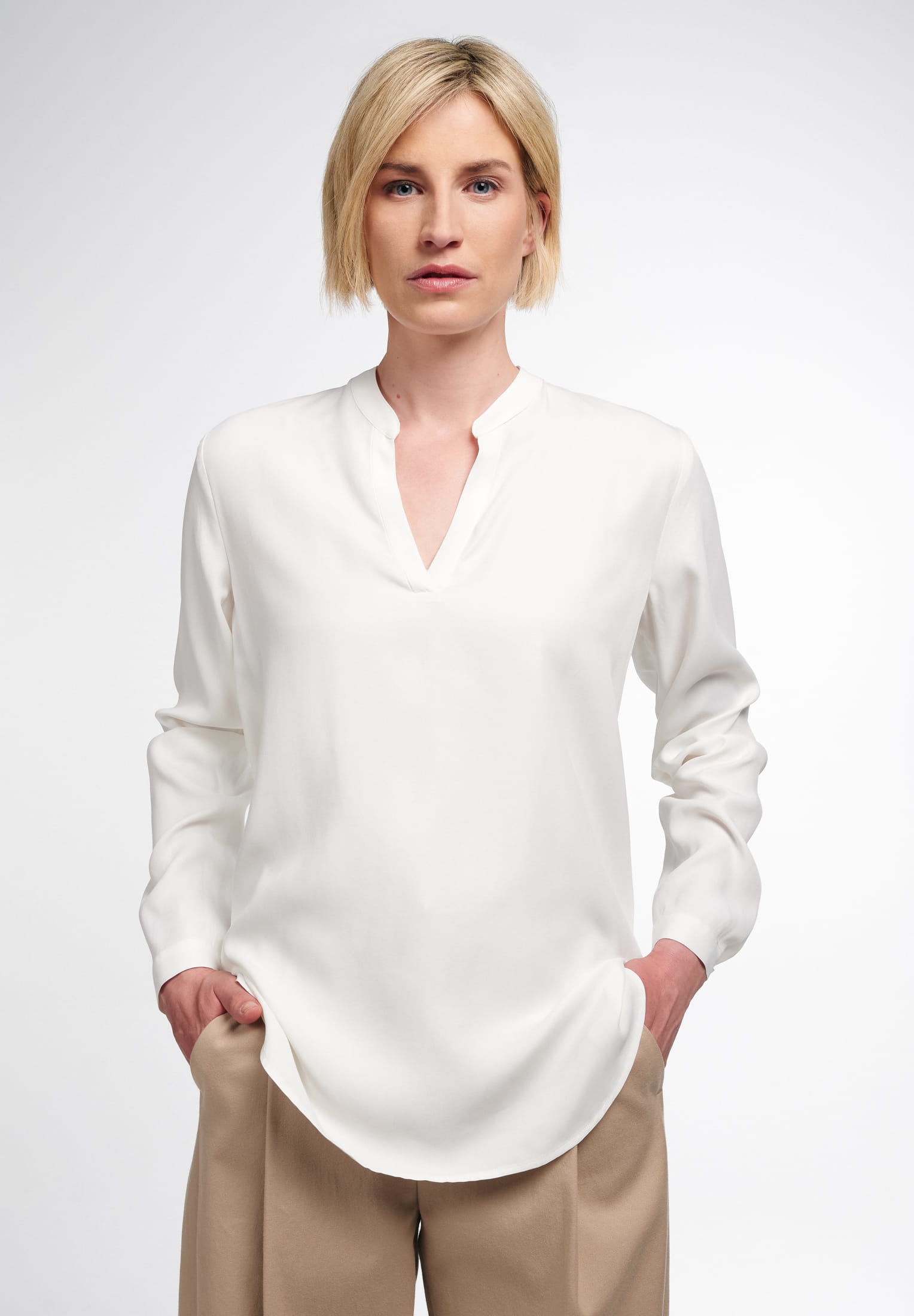 ETERNA CLASSIC FIT Bluse Tunika - Pearl Whisper White - 5270-01-D931