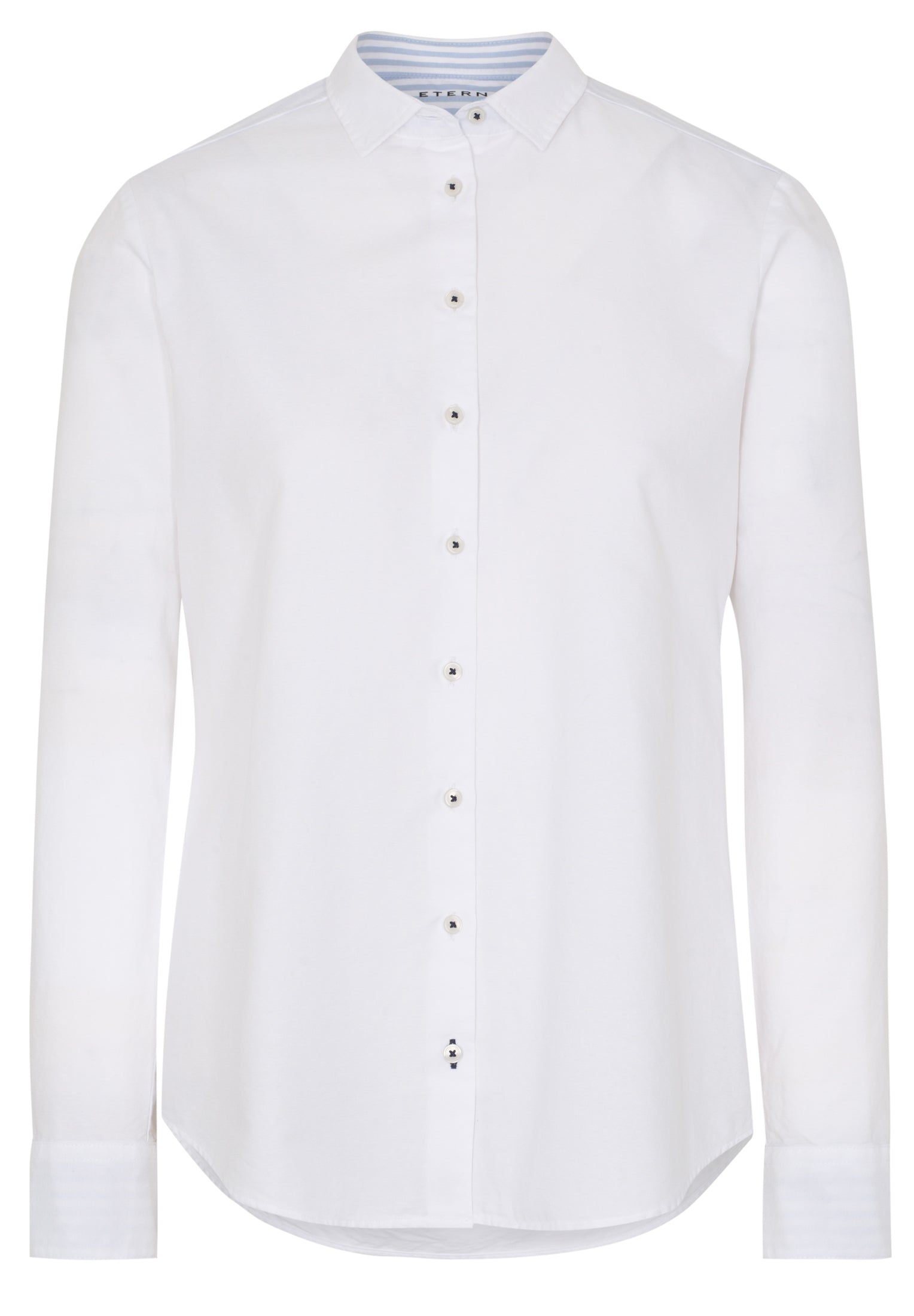 ETERNA CLASSIC FIT Langarm Bluse - Bright Oxford Blue - 5531-02-D935