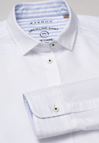 ETERNA CLASSIC FIT Langarm Bluse - Bright Oxford Blue - 5531-02-D935