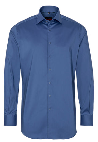 ETERNA MODERN FIT Performance Shirt - Ocean Slate Twill - 3377-07-X18K