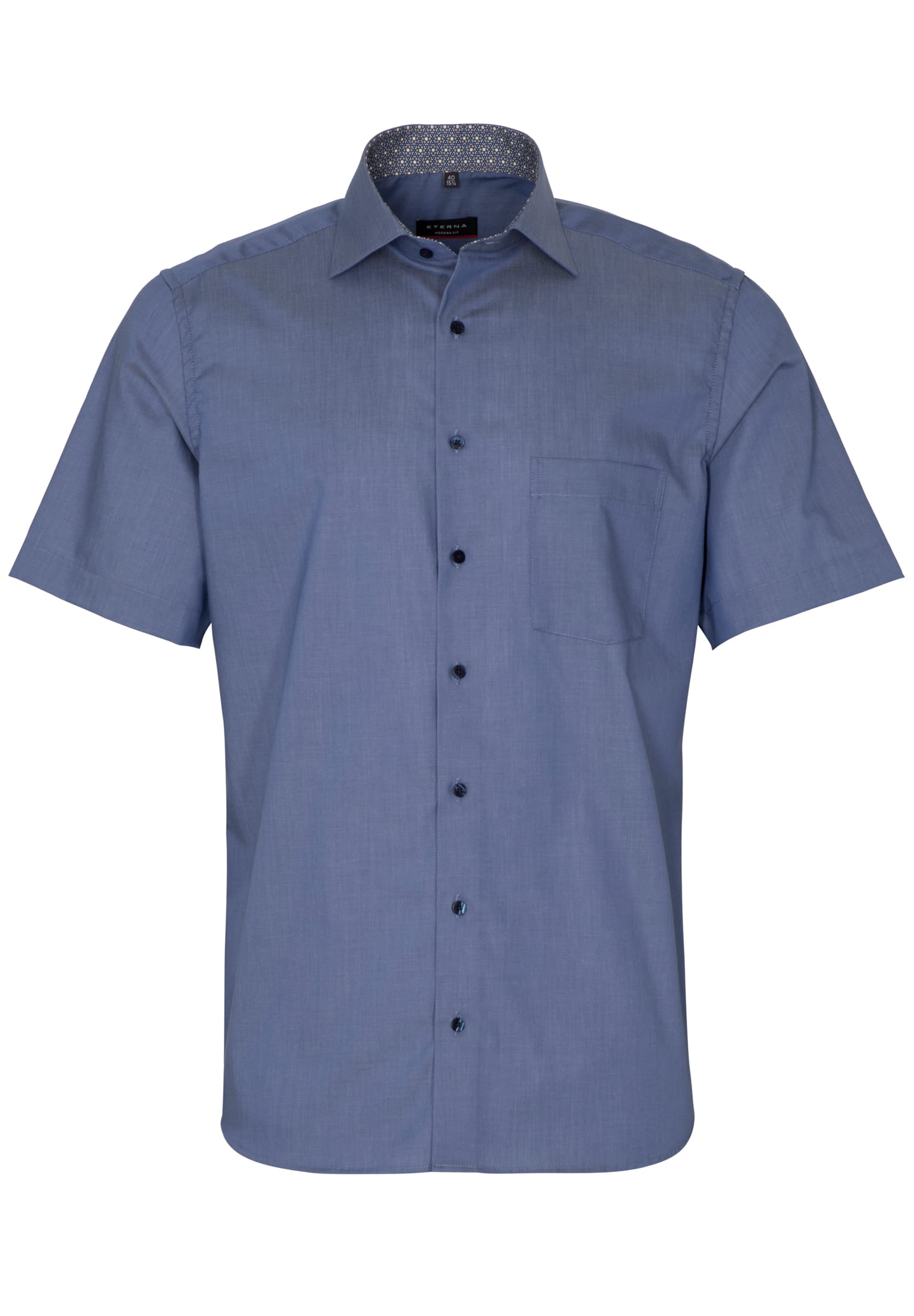 ETERNA MODERN FIT Kurzarm Hemd - Ocean Mist Twill - 3368-08-C15K