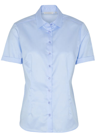 ETERNA CLASSIC FIT COVER Kurzarm Bluse - Skyblue Whisper - 5008-10-H790