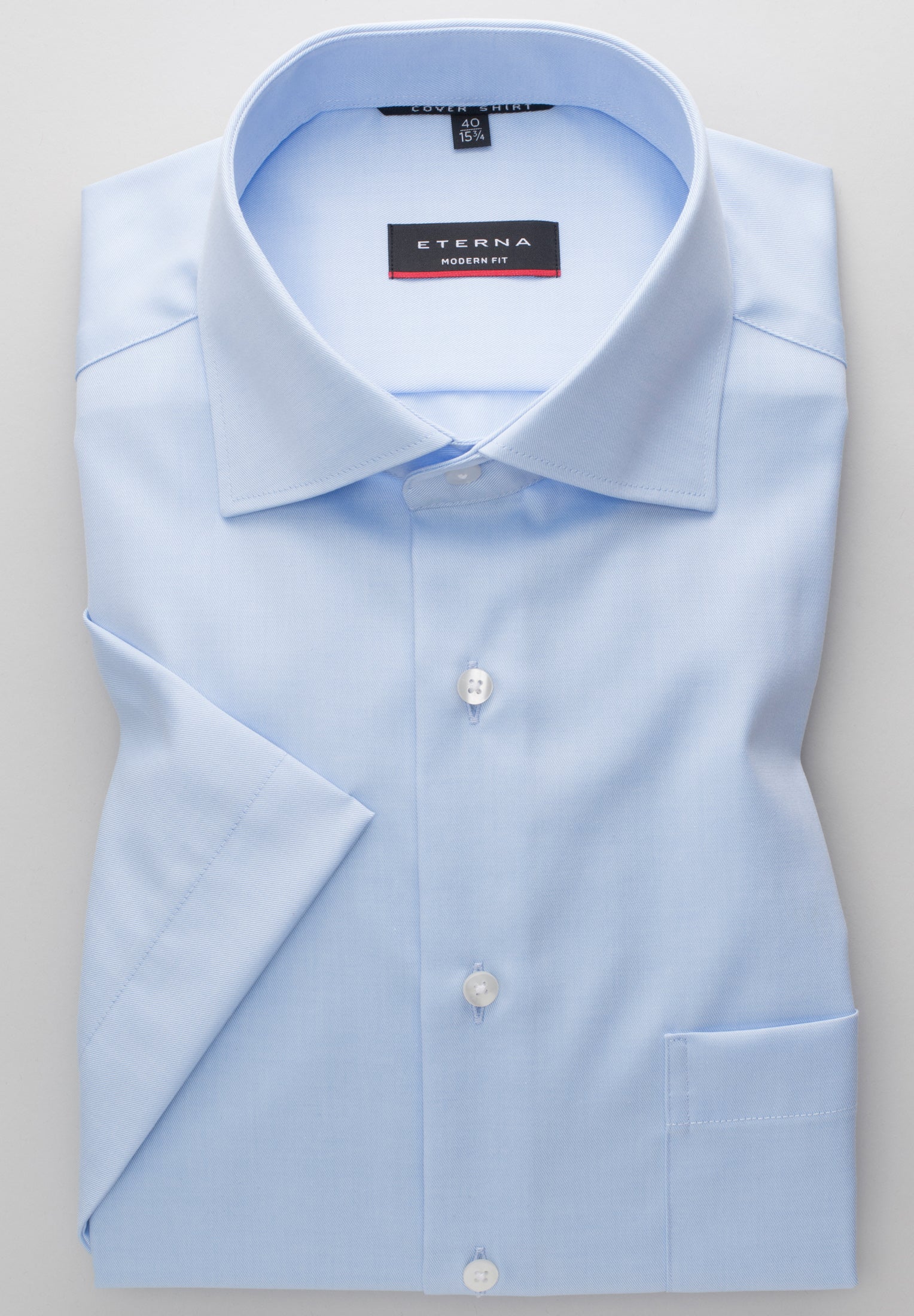 ETERNA MODERN FIT Kurzarm Hemd - Sky Mist Blue - 8817-10-C19K