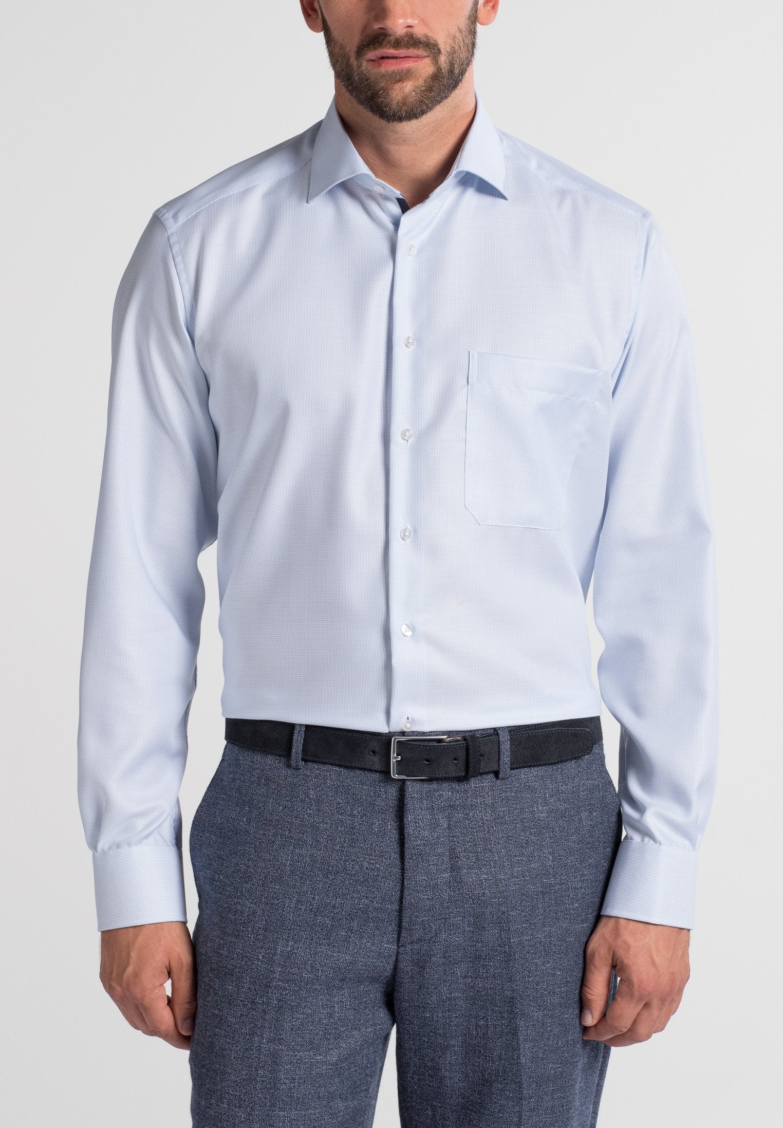 ETERNA COMFORT FIT Langarm Hemd - Coastal Sky Blue - 3116-12-E95K von Eterna