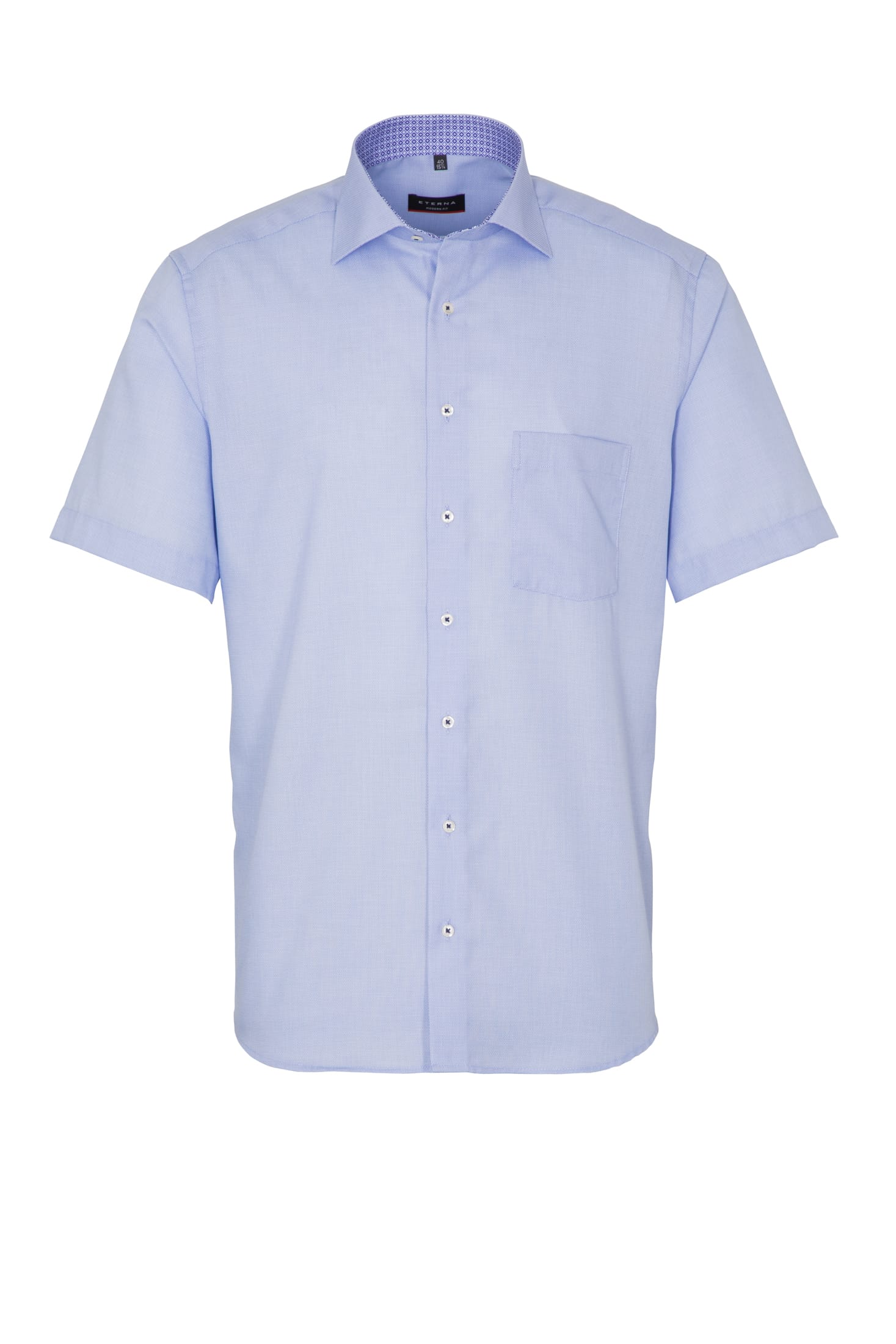 ETERNA MODERN FIT Kurzarm Hemd - Misty Skyline Blue - 3270-12-C15K