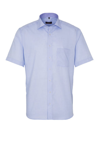 ETERNA MODERN FIT Kurzarm Hemd - Misty Skyline Blue - 3270-12-C15K