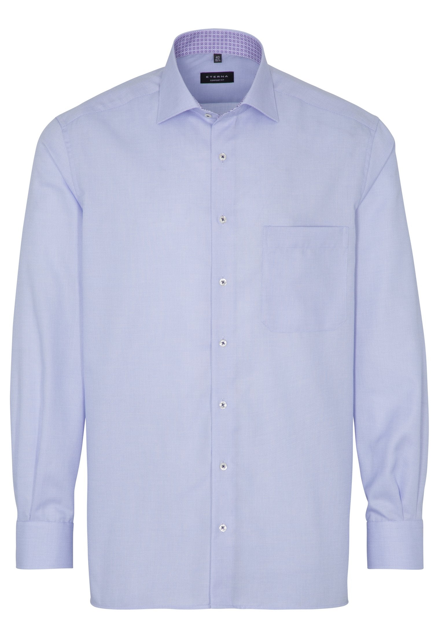 ETERNA COMFORT FIT Langarm Hemd - Powder Sky Blue - 3270-12-E15K