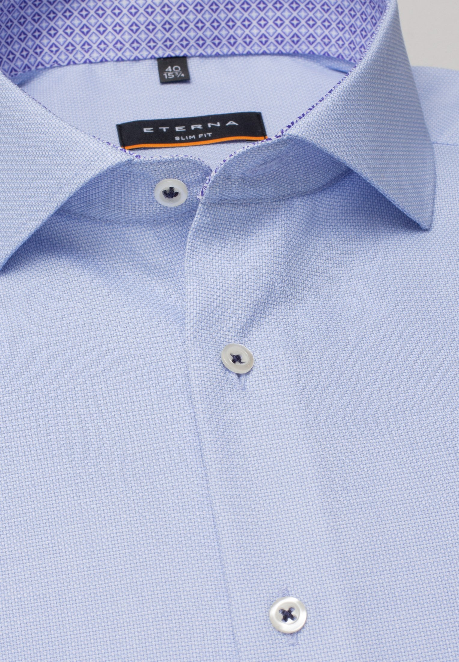 ETERNA SLIM FIT Langarm Hemd - Misty Sapphire Blue - 3270-12-F142