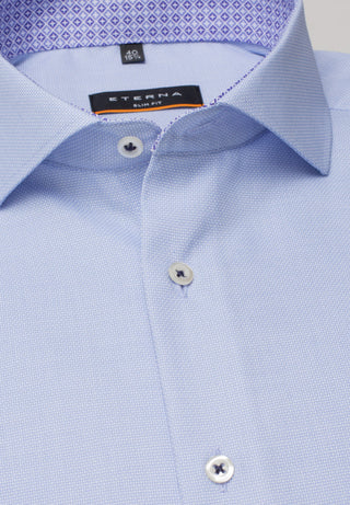 ETERNA SLIM FIT Langarm Hemd - Misty Sapphire Blue - 3270-12-F142
