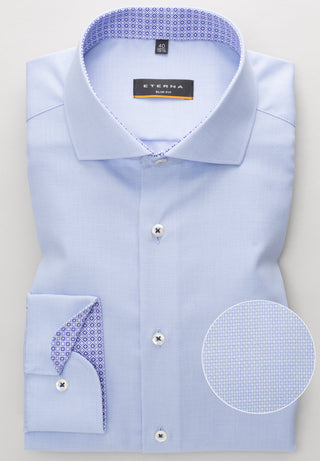 ETERNA SLIM FIT Langarm Hemd - Misty Sapphire Blue - 3270-12-F142