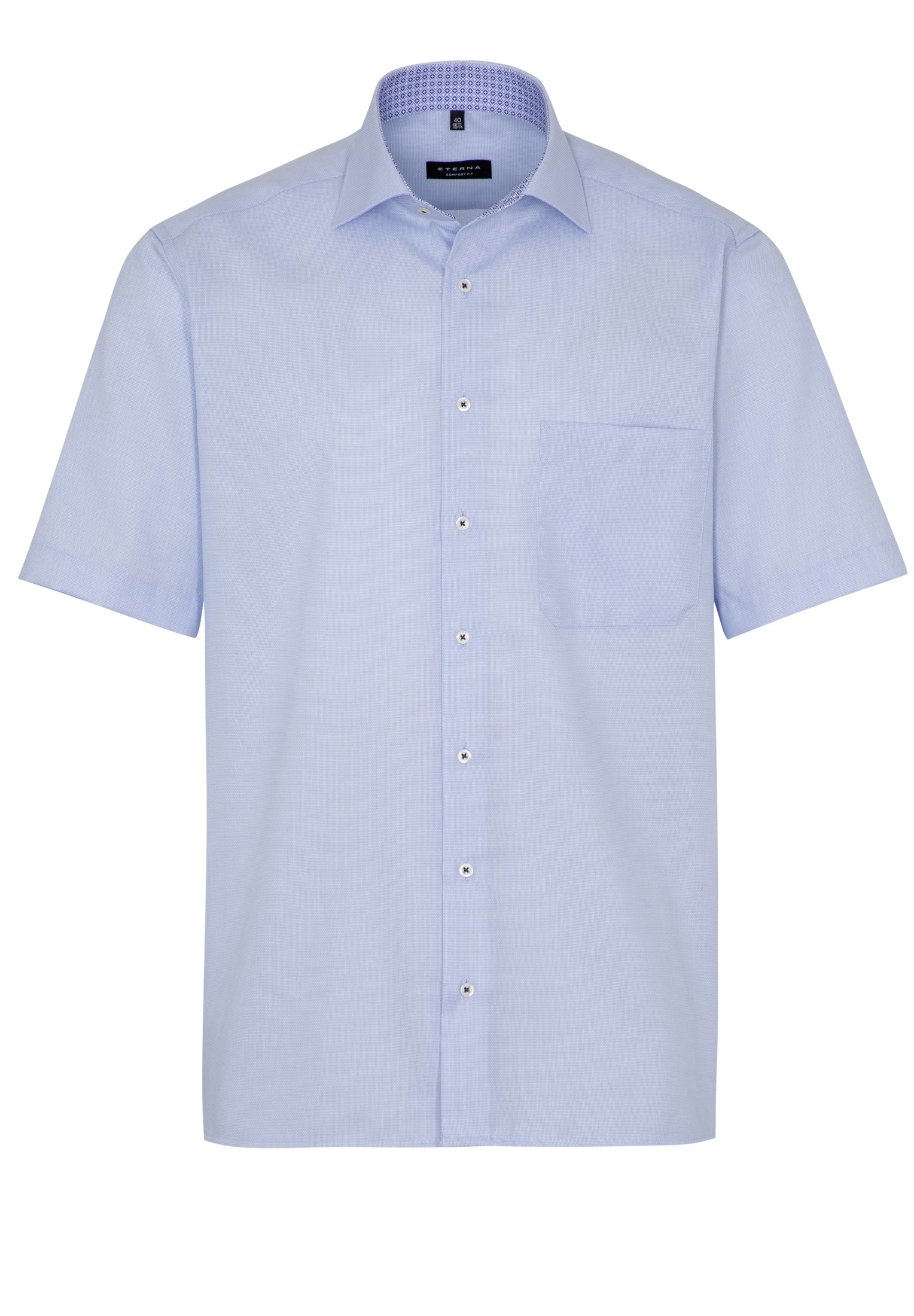 ETERNA COMFORT FIT Kurzarm Hemd - Faded Skyline Blue - 3270-12-K15K