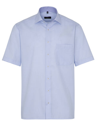 ETERNA COMFORT FIT Kurzarm Hemd - Faded Skyline Blue - 3270-12-K15K