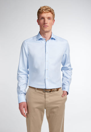 ETERNA SLIM FIT Langarm Hemd - Sky Textured Blue - 3475-12-F94K
