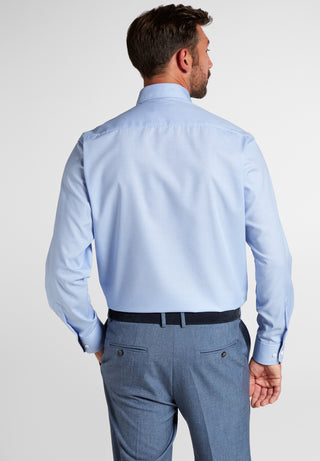 ETERNA COMFORT FIT Langarm Hemd - Light Gingham Sky - 3720-12-E14L