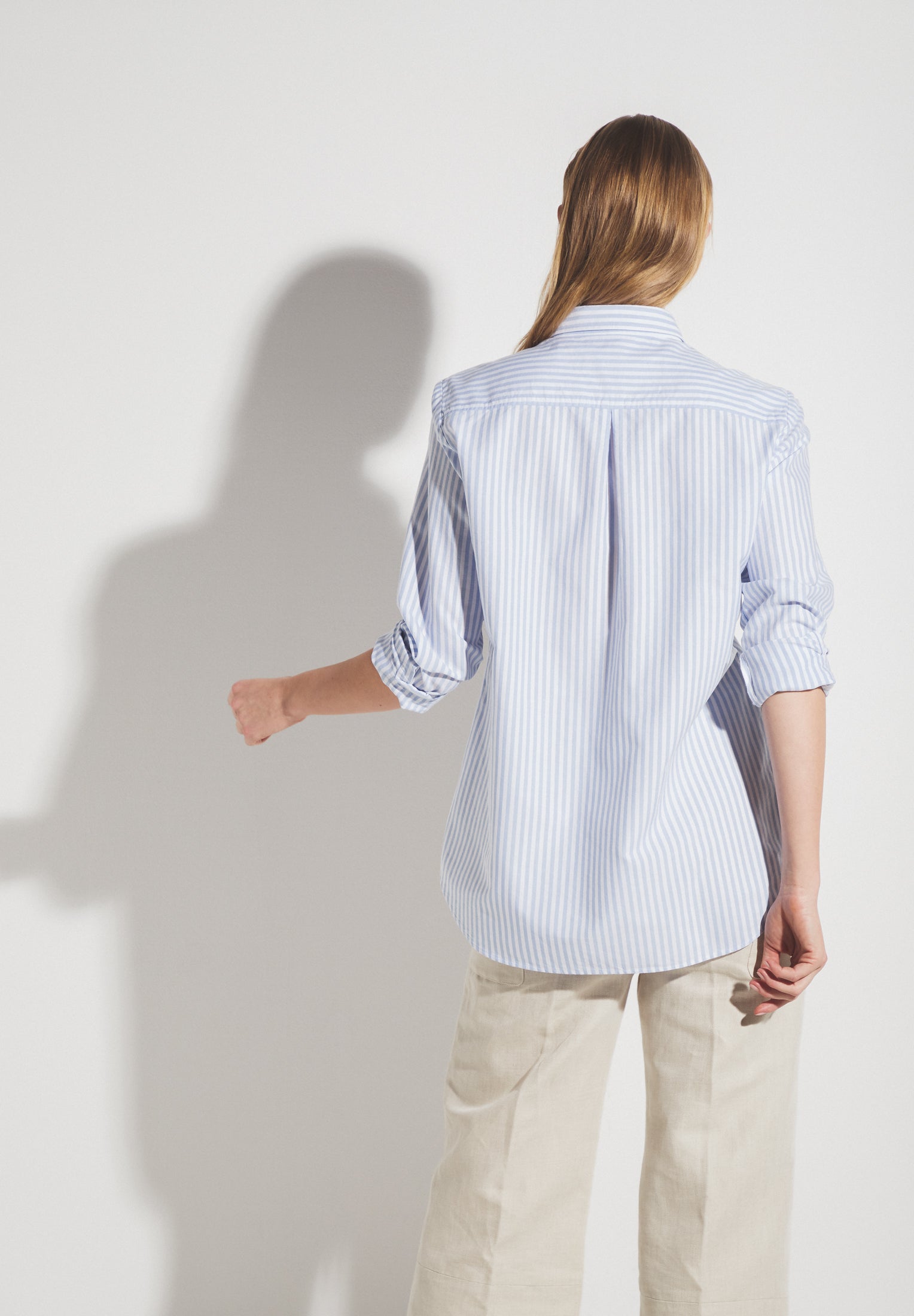 ETERNA CLASSIC FIT Langarm Bluse - Shoreline Mist - 6010-12-D935 von Eterna