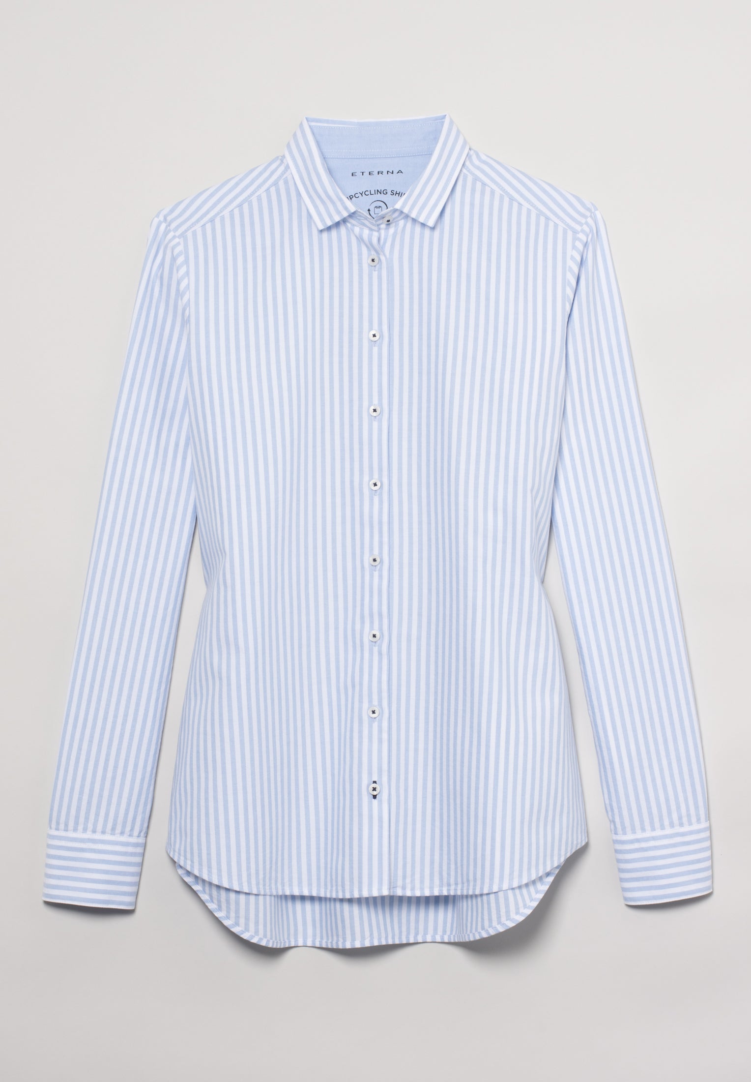 ETERNA CLASSIC FIT Langarm Bluse - Shoreline Mist - 6010-12-D935 von Eterna