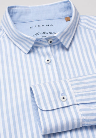 ETERNA CLASSIC FIT Langarm Bluse - Shoreline Mist - 6010-12-D935